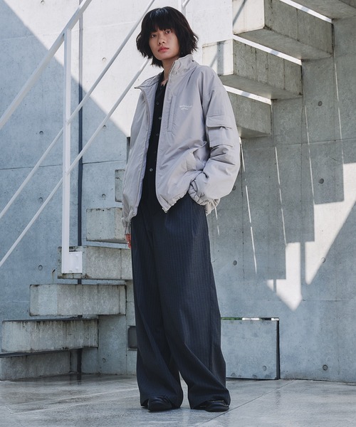 「Adoon plain」 ブルゾン MEDIUM ネイビー メンズ_画像5