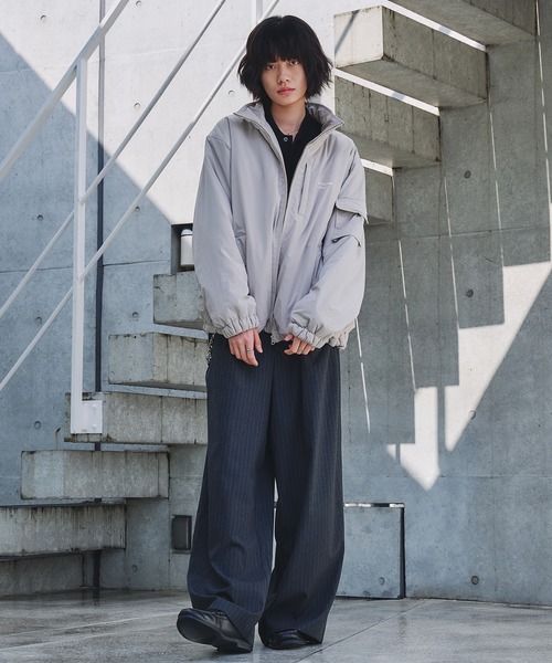 「Adoon plain」 ブルゾン MEDIUM ネイビー メンズ_画像6