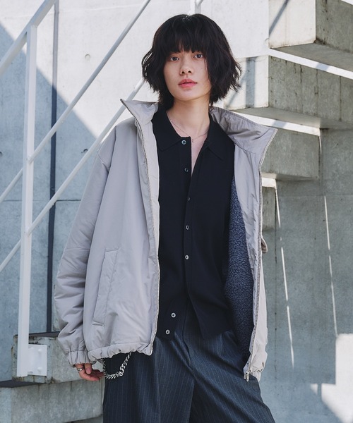 「Adoon plain」 ブルゾン MEDIUM ネイビー メンズ_画像7