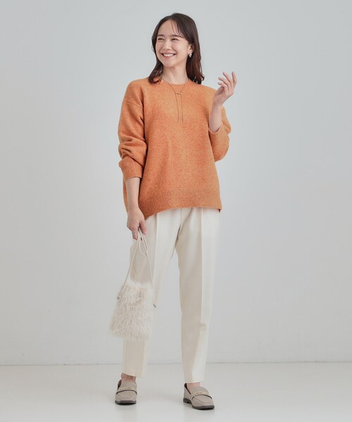 美品　アンゴラニット　レアール　上質　ふわふわ　セーター　アイボリー　日本製 SHOO・LA・RUE（シューラルー） ニット セーター 「洗濯機可/S-LL」色