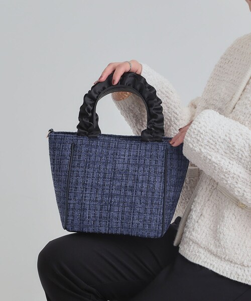 SHOO・LA・RUE（シューラルー） トートバッグ フリルハンドルツイード