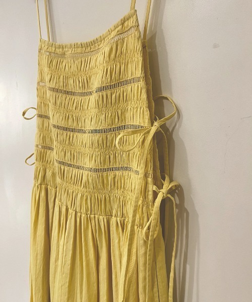 sara mallika（サラ マリカ） ワンピース COTTON STRIPE JAQUARD