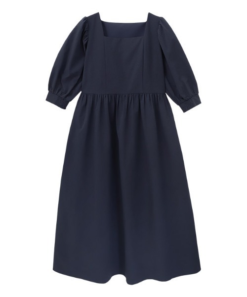 「Pierrot」 7分袖ワンピース - ネイビー レディース_画像9