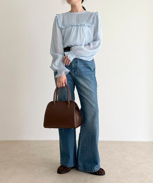 「fredy emue」 長袖ブラウス 38 ブラック レディース_画像2