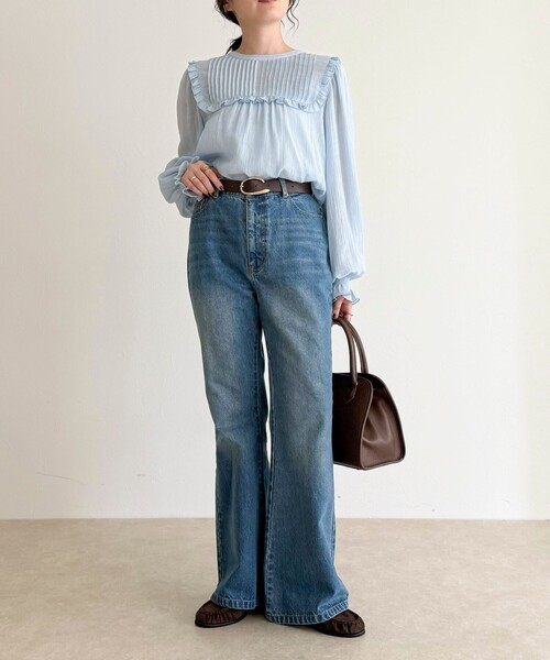 「fredy emue」 長袖ブラウス 38 ブラック レディース_画像4