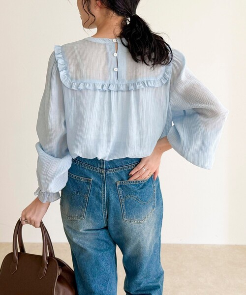 「fredy emue」 長袖ブラウス 38 ブラック レディース_画像8