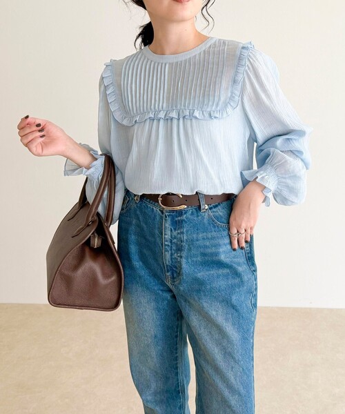 「fredy emue」 長袖ブラウス 38 ブラック レディース_画像9