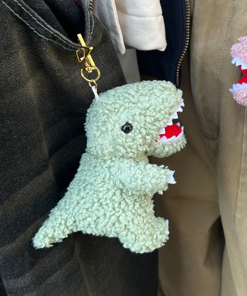 DOUBLE NAME（ダブルネーム） キーホルダー 「m:rex」もこもこ恐竜