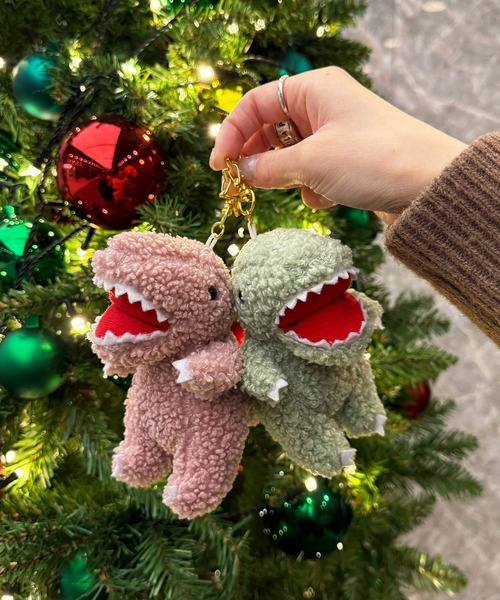 DOUBLE NAME（ダブルネーム） キーホルダー 「m:rex」もこもこ恐竜