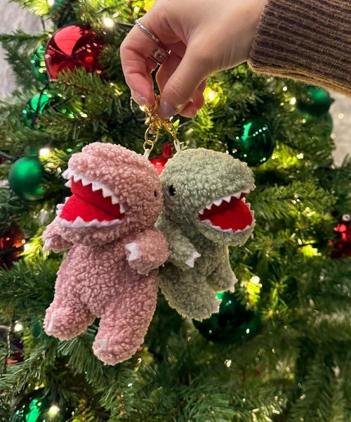 DOUBLE NAME（ダブルネーム） キーホルダー 「m:rex」もこもこ恐竜