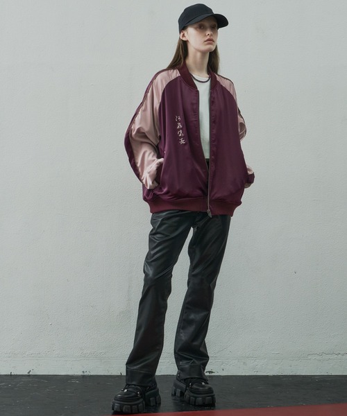 AIVER（アイバー） スカジャン LARGE ワインレッド メンズ : ZOZOTOWN