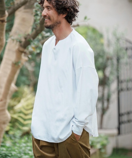 「CAMBIO」 長袖Tシャツ L ブラック メンズ_画像8