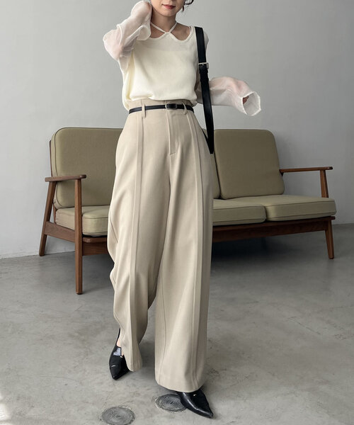 「CAPRICIEUX LE'MAGE」 長袖ニット FREE オフホワイト レディース_画像4