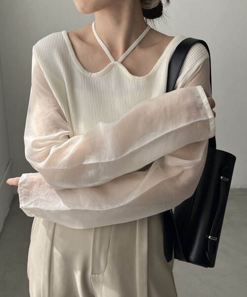 「CAPRICIEUX LE'MAGE」 長袖ニット FREE オフホワイト レディース_画像5