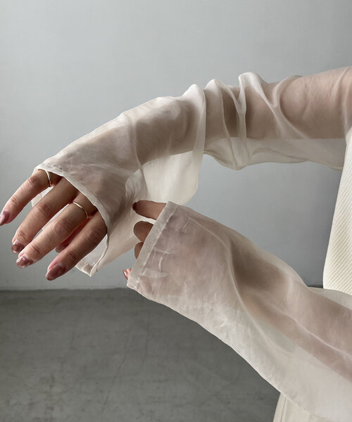 「CAPRICIEUX LE'MAGE」 長袖ニット FREE オフホワイト レディース_画像9