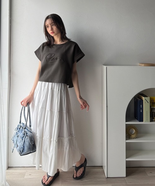 「Java」 半袖Tシャツ MEDIUM ライトベージュ レディース_画像9
