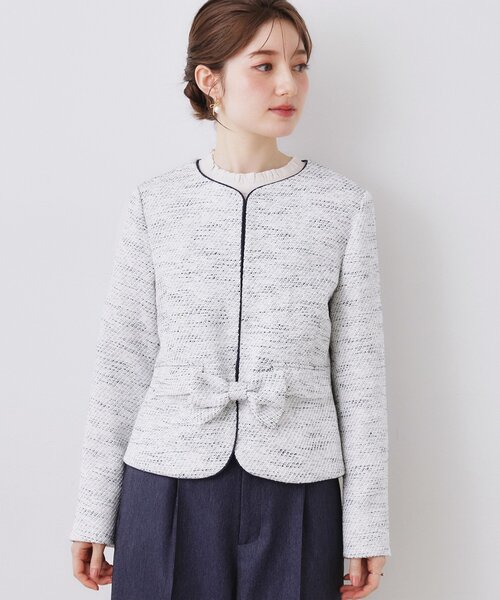 ホワイト 編み込みデザイン ジャケット F WMNS) adidas Fur Track Jacket 'White Tan' HR3485