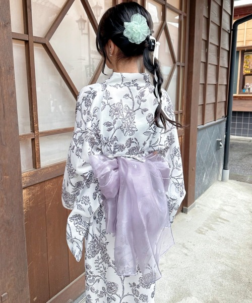 アジサイデザイン 浴衣 2WAYスタイル　セパレート　白帯付き Ada. 浴衣 着付けのいらない 浴衣 4点セット 「2WAY キャミワンピ＋