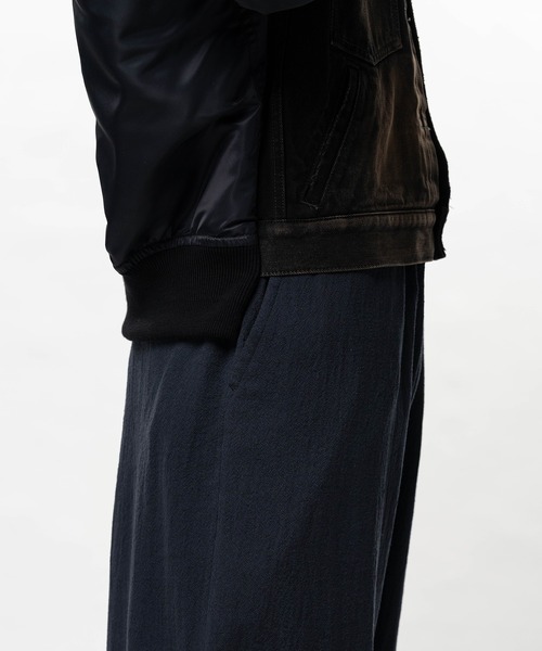 ブルゾン アウター Front Back Combined Denim Jacket メンズの画像
