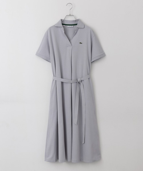 ワンピース 「LACOSTE」ワンポイントロゴ スキッパーワンピース EF038J-99の画像