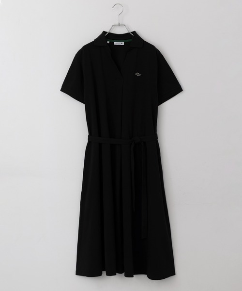 ワンピース 「LACOSTE」ワンポイントロゴ スキッパーワンピース EF038J-99の画像