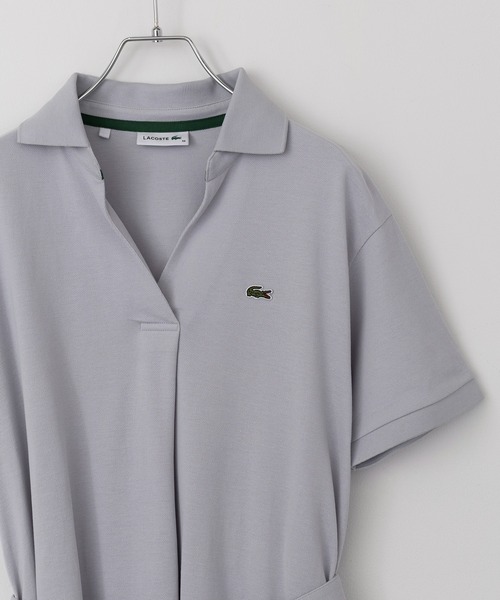 ワンピース 「LACOSTE」ワンポイントロゴ スキッパーワンピース EF038J-99の画像