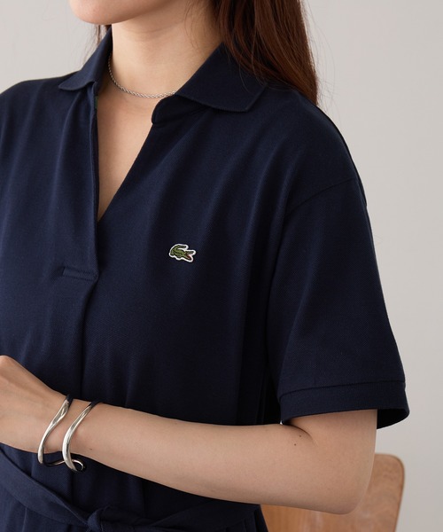 ワンピース 「LACOSTE」ワンポイントロゴ スキッパーワンピース EF038J-99の画像