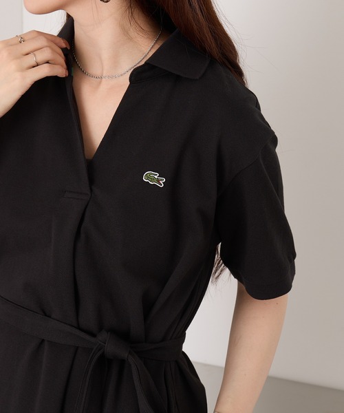 ワンピース 「LACOSTE」ワンポイントロゴ スキッパーワンピース EF038J-99の画像