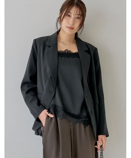 キャミソール 「新色追加」「2026S/S COLLECTION」サテンレースキャミソールの画像