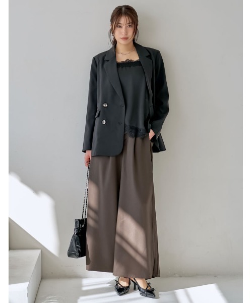 キャミソール 「新色追加」「2026S/S COLLECTION」サテンレースキャミソールの画像