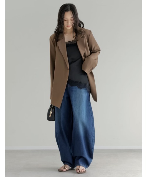 キャミソール 「新色追加」「2026S/S COLLECTION」サテンレースキャミソールの画像