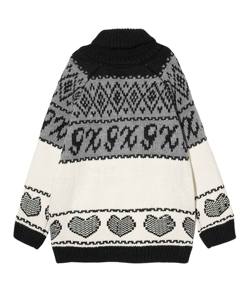 X-girl（エックスガール） ニットカーディガン ONE SIZE オレンジ