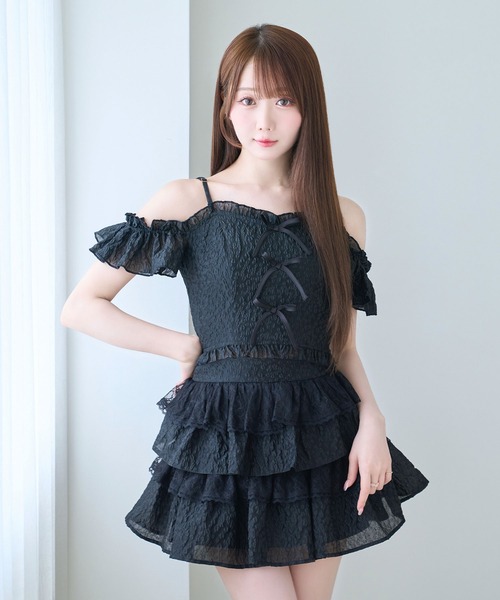 Rosé Muse front ribbon cami tops(新品未使用) Rose Muse（ロゼミューズ） Front ribbon cami tops レディース