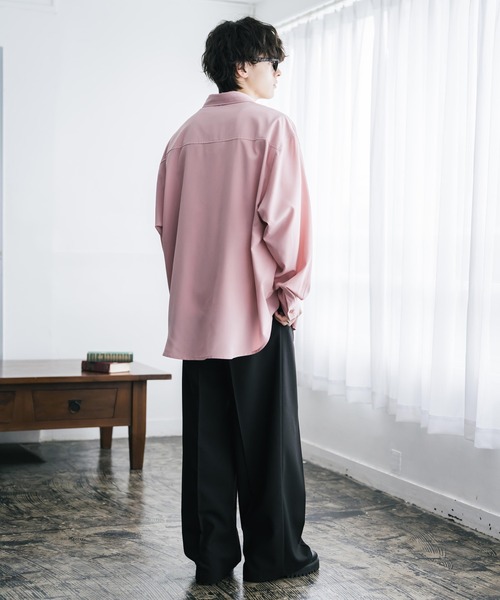 「Rocky Monroe」 長袖シャツ L ダークパープル メンズ_画像5