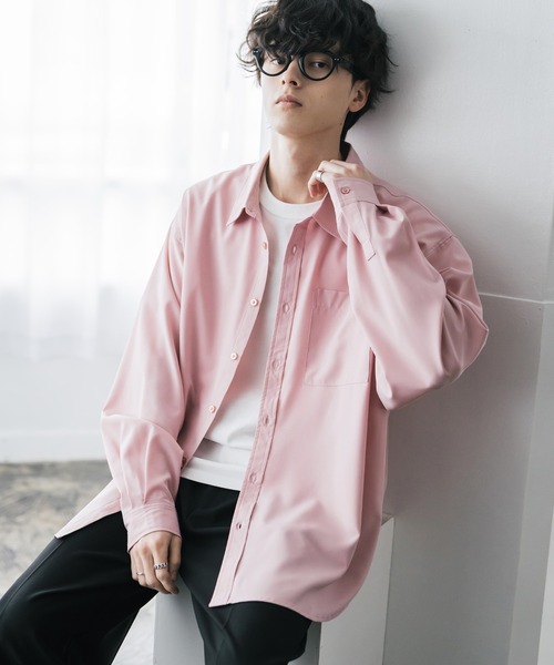 「Rocky Monroe」 長袖シャツ L ダークパープル メンズ_画像6