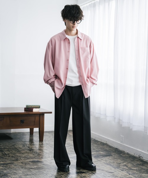 「Rocky Monroe」 長袖シャツ L ダークパープル メンズ_画像8