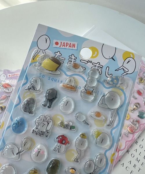 AS KNOW AS（アズノゥアズ） ステッカー たまごあしぷっくりシール