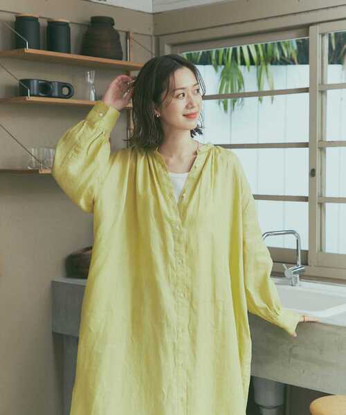 「URBAN RESEARCH DOORS」 長袖ワンピース MEDIUM ネイビー レディース_画像8