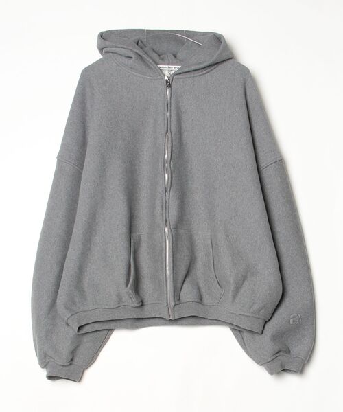 alexanderwang グレー ジップアップフーディ M alexanderwang（アレキサンダー・ワン） ジップアップパーカー M