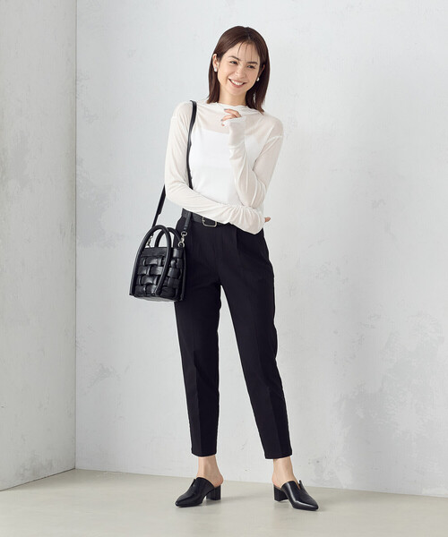 「COMME CA ISM」 長袖カットソー MEDIUM オフホワイト レディース_画像3