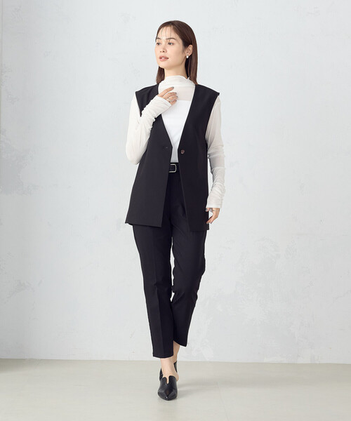 「COMME CA ISM」 長袖カットソー MEDIUM オフホワイト レディース_画像4