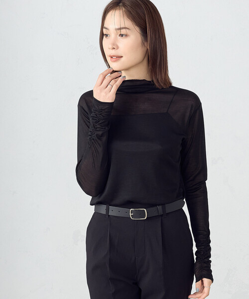 「COMME CA ISM」 長袖カットソー MEDIUM オフホワイト レディース_画像8
