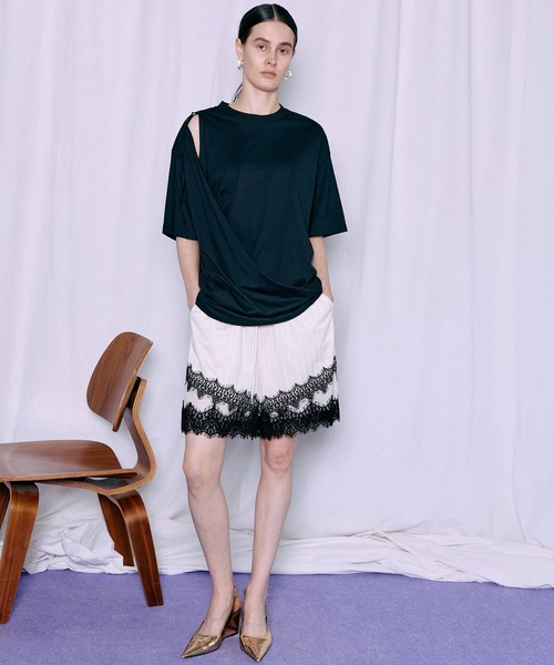 パンツ Shadow Stripe Lace Shorts/シャドーストライプレースショートパンツ レディースの画像