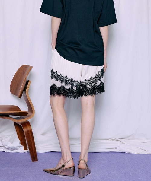 パンツ Shadow Stripe Lace Shorts/シャドーストライプレースショートパンツ レディースの画像