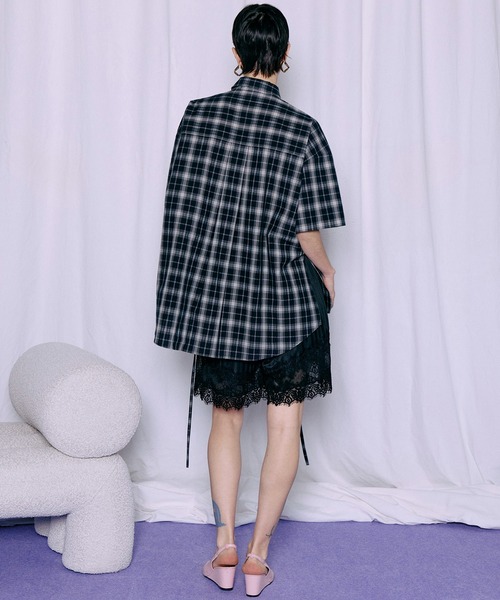 パンツ Shadow Stripe Lace Shorts/シャドーストライプレースショートパンツ レディースの画像
