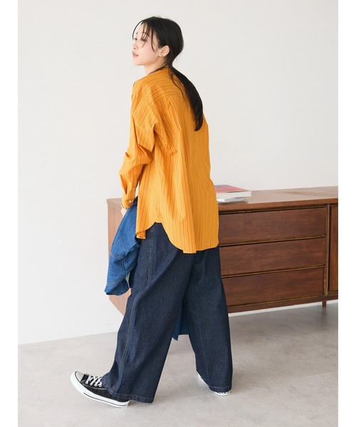 「CRAFT STANDARD BOUTIQUE」 長袖ブラウス L グレー系その他2 レディース_画像3