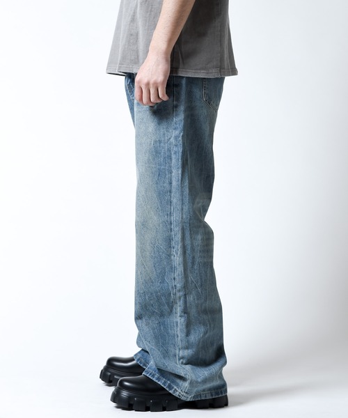 「JOHNNY WOLF」 デニムパンツ M ブラック メンズ_画像3