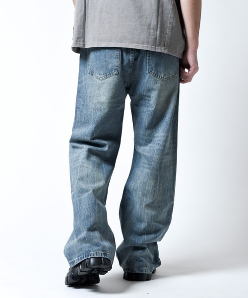 「JOHNNY WOLF」 デニムパンツ M ブラック メンズ_画像5