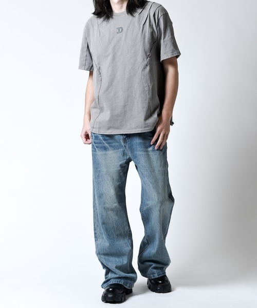 「JOHNNY WOLF」 デニムパンツ M ブラック メンズ_画像6