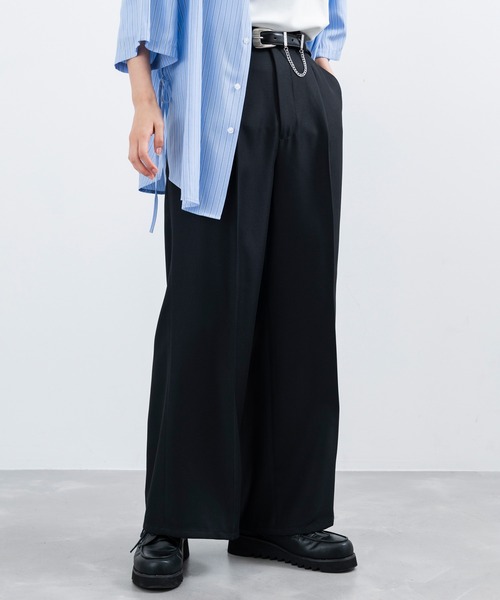 「JUNRED」 スラックス L チャコールグレー メンズ_画像3